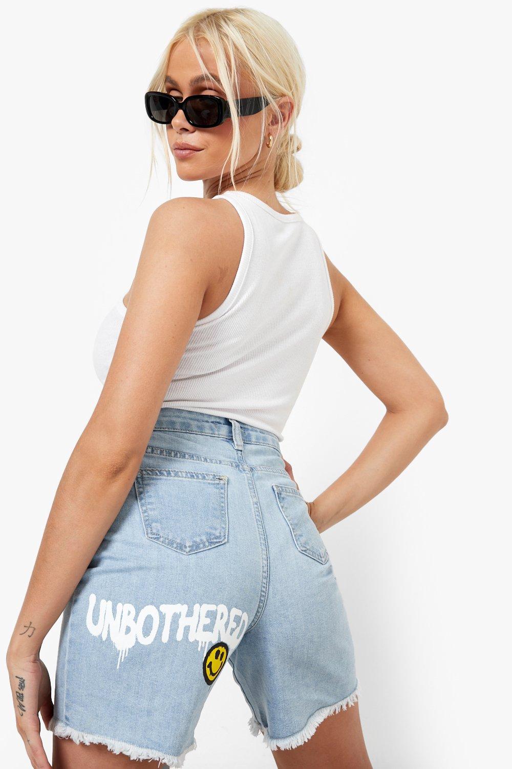 High waisted boyfriend shorts online